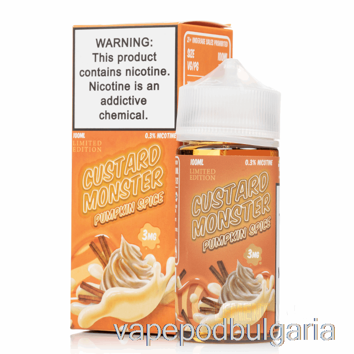 Vape Bulgaria Pumpkin Spice - Custard Monster - 100ml 3mg